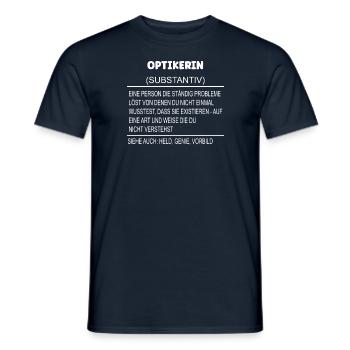 Wörterbuch Erklärung Optikerin Held, Genie Vorbild - Männer T-Shirt - Navy - Vorne - AI Model Male 178 light (178cm)