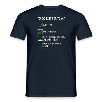 To Do List for today - Männer T-Shirt - Navy - Vorne - AI Model Male 178 light (178cm)