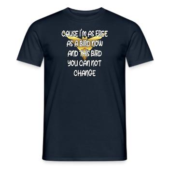 Free as a Bird: Unchanging Spirit - Men's T-Shirt - navy - Front - AI Model Male 178 light (178cm)