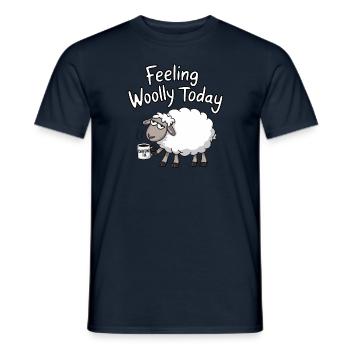 Feeling Woolly today - Männer T-Shirt - Navy - Vorne - AI Model Male 178 light (178cm)