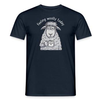 Feeling Woolly today - Männer T-Shirt - Navy - Vorne - AI Model Male 178 light (178cm)
