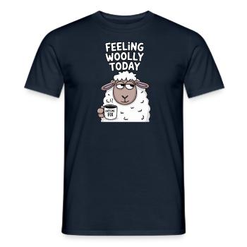 Feeling Woolly today - Männer T-Shirt - Navy - Vorne - AI Model Male 178 light (178cm)