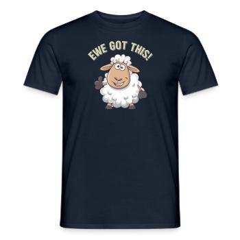 Ewe Got This - Men's T-Shirt - navy - Front - AI Model Male 178 light (178cm)