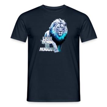 Sternzeichen Löwe - geboren im August - Männer T-Shirt - Navy - Vorne - AI Model Male 178 light (178cm)