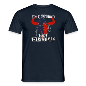 N’a rien à voir avec une femme texane - T-shirt homme - marine - Devant - AI Model Male 178 light (178cm)