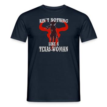 N’a rien à voir avec une femme texane - T-shirt homme - marine - Devant - AI Model Male 178 light (178cm)