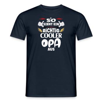 So sieht ein richtig cooler Opa aus - Männer T-Shirt - Navy - Vorne - AI Model Male 178 light (178cm)