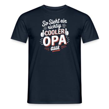 So sieht ein richtig cooler Opa aus - Männer T-Shirt - Navy - Vorne - AI Model Male 178 light (178cm)