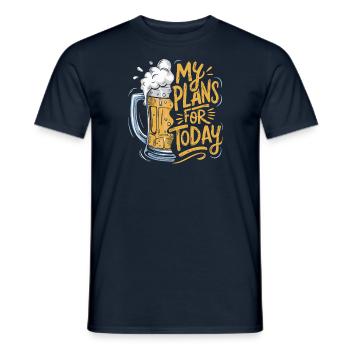 Beer - my plans for today - Men's T-Shirt - navy - Front - AI Model Male 178 light (178cm)