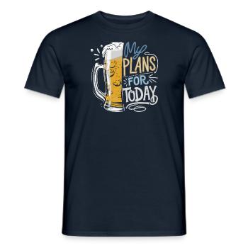 Beer - my plans for today - Men's T-Shirt - navy - Front - AI Model Male 178 light (178cm)