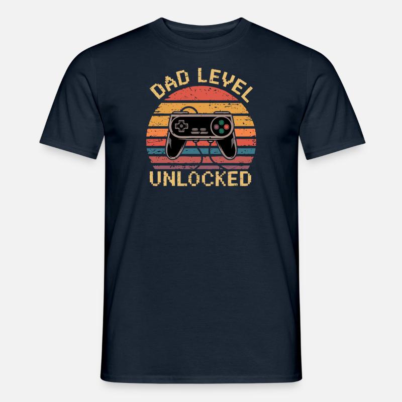 Dad level unlocked - Männer T-Shirt - Navy