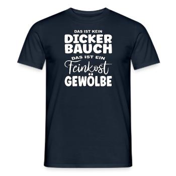 Das ist kein Bauch, das ist ein Feinkostgewölbe - Männer T-Shirt - Navy - Vorne - AI Model Male 178 light (178cm)
