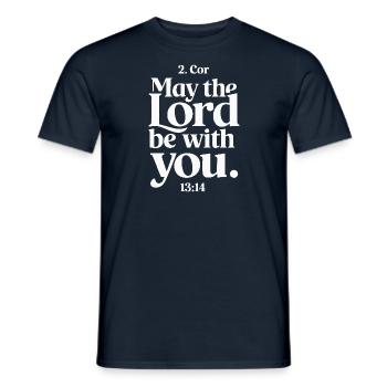 Que le Seigneur soit avec vous - T-shirt homme - marine - Devant - AI Model Male 178 light (178cm)