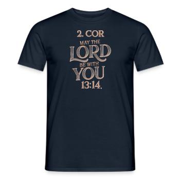 Que le Seigneur soit avec vous - T-shirt homme - marine - Devant - AI Model Male 178 light (178cm)