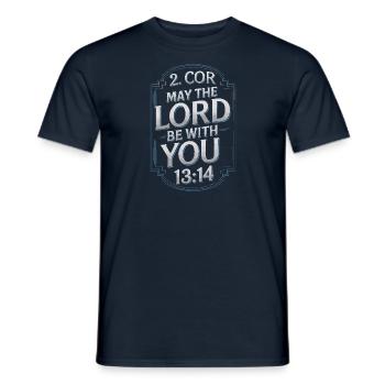 Que le Seigneur soit avec vous - T-shirt homme - marine - Devant - AI Model Male 178 light (178cm)