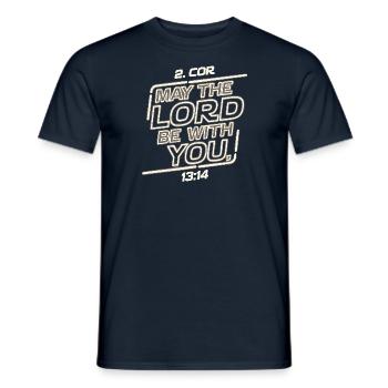 Que le Seigneur soit avec vous - T-shirt homme - marine - Devant - AI Model Male 178 light (178cm)