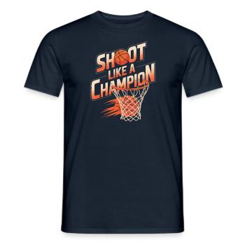 Basketball Shoot like a Champion - Männer T-Shirt - Navy - Vorne - AI Model Male 178 light (178cm)