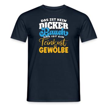 Ce n’est pas un ventre, c’est une voûte d’épicerie fine - T-shirt homme - marine - Devant - AI Model Male 178 light (178cm)
