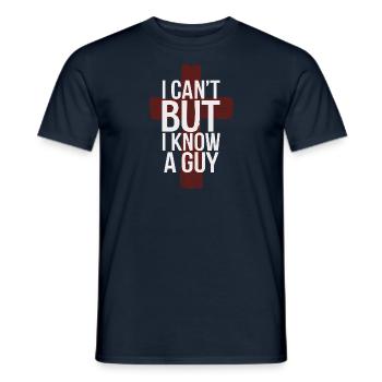 Jesus - ich kann nicht, aber ich kenn da jemanden - Männer T-Shirt - Navy - Vorne - AI Model Male 178 light (178cm)