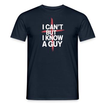 Jesus - ich kann nicht, aber ich kenn da jemanden - Männer T-Shirt - Navy - Vorne - AI Model Male 178 light (178cm)