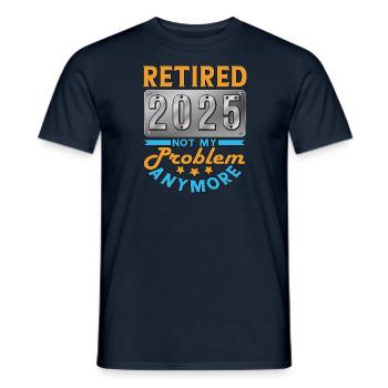 Retired 2025 - Endlich in Rente - Männer T-Shirt - Navy - Vorne - AI Model Male 178 light (178cm)