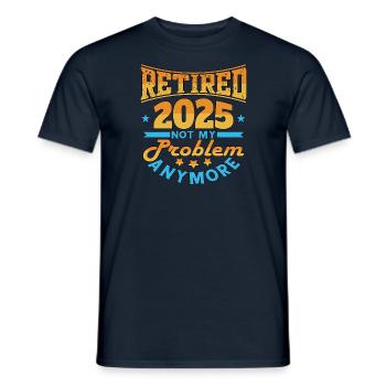 Retired 2025 - Endlich in Rente - Männer T-Shirt - Navy - Vorne - AI Model Male 178 light (178cm)