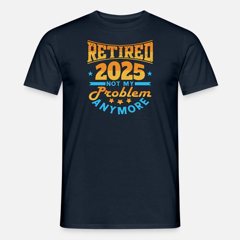 Retired 2025 - Endlich in Rente - Männer T-Shirt - Navy