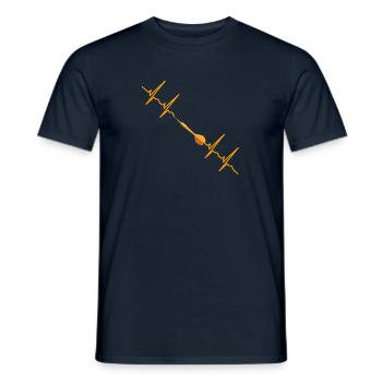 Darts EKG Darten Dart Geschenk Dartpfeil Dartboard - Männer T-Shirt - Navy - Vorne - AI Model Male 178 light (178cm)
