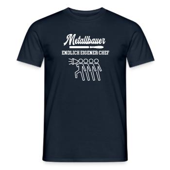 Metallbauer Chef Selbstständigkeit Firma Schlosser - Männer T-Shirt - Navy - Vorne - AI Model Male 178 light (178cm)