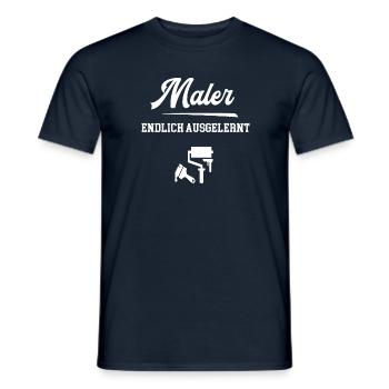 Maler Ausbildung Bestanden Prüfung Lehre Lackierer - Männer T-Shirt - Navy - Vorne - AI Model Male 178 light (178cm)
