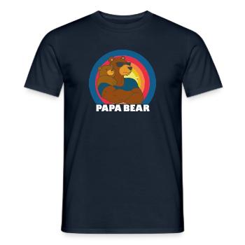Papa Bear - Men's T-Shirt - navy - Front - AI Model Male 178 light (178cm)