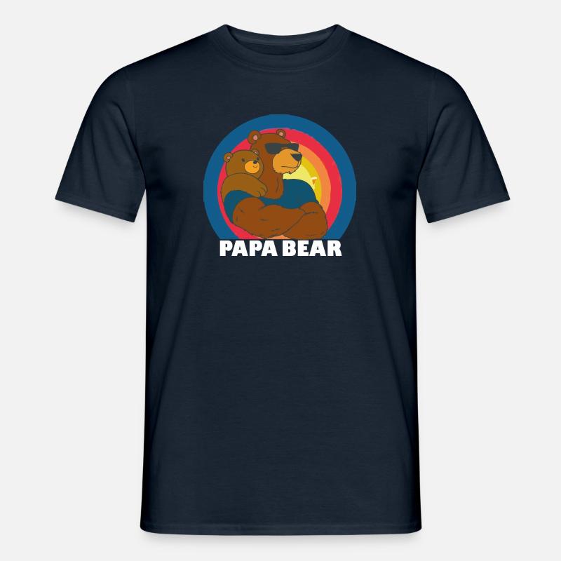 Papa Bear - Männer T-Shirt - Navy