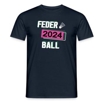 Federball 2024 Federballerin Federballspiel Spiel - Männer T-Shirt - Navy - Vorne - AI Model Male 178 light (178cm)