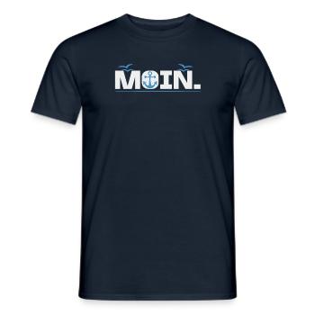 Hello. Welcome Hamburg Saying Hamburg am Hafen - Men's T-Shirt - navy - Front - AI Model Male 178 light (178cm)