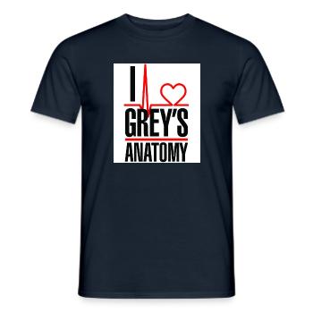 Ich liebe Grey es Anatomy - Männer T-Shirt - Navy - Vorne - AI Model Male 178 light (178cm)