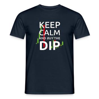 Keep Calm Dip - Männer T-Shirt - Navy - Vorne - AI Model Male 178 light (178cm)
