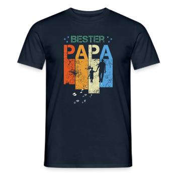 Papa, ist der beste, Bester Papa - Männer T-Shirt - Navy - Vorne - AI Model Male 178 light (178cm)