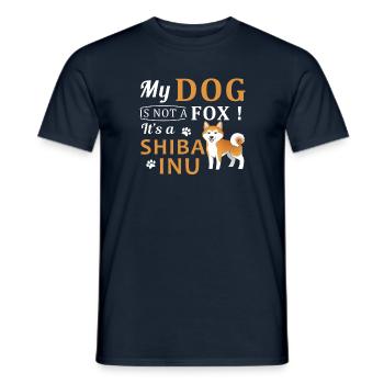 Mein Shiba Inu kein Fuchs - Männer T-Shirt - Navy - Vorne - AI Model Male 178 light (178cm)