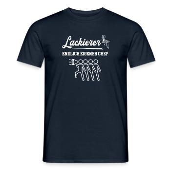 Lackierer Chef Lackiererei Betrieb Firma Maler - Männer T-Shirt - Navy - Vorne - AI Model Male 178 light (178cm)