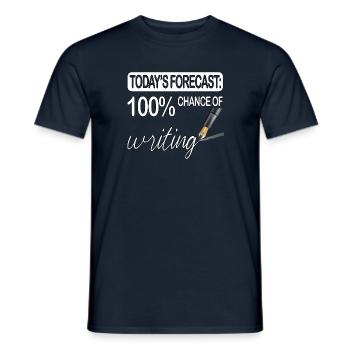 Auteur, Journaliste, Enseignant, Auteur, Créateur de contenu - T-shirt homme - marine - Devant - AI Model Male 178 light (178cm)