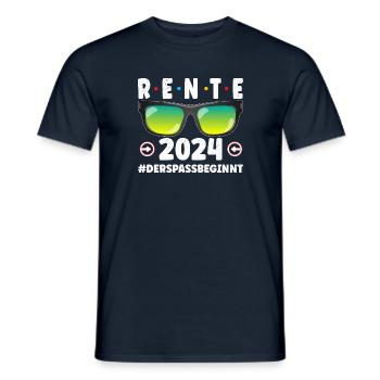 Retirement 2024 - the fun begins - Men's T-Shirt - navy - Front - AI Model Male 178 light (178cm)