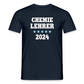 Chemie Lehrer Studium Chemielehrer 2024 Lehramt - Männer T-Shirt - Navy - Vorne - AI Model Male 178 light (178cm)