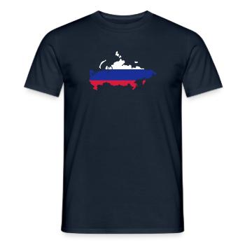 Russie - T-shirt homme - marine - Devant - AI Model Male 178 light (178cm)