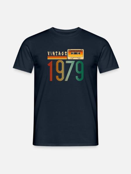 Jahr 1979 Old School Kassette Musik Retro - Männer T-Shirt - Navy