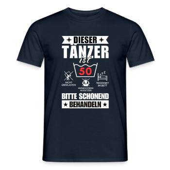 Dieser Tänzer ist 50. Schonend behandeln - Männer T-Shirt - Navy - Vorne - AI Model Male 178 light (178cm)