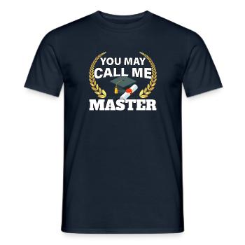 You can call me Master's Degree Design - Men's T-Shirt - navy - Front - AI Model Male 178 light (178cm)