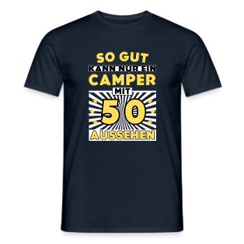 So gut kann nur ein Camper mit 50 aussehen - Männer T-Shirt - Navy - Vorne - AI Model Male 178 light (178cm)