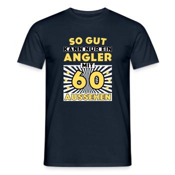 So gut kann nur ein Angler mit 60 aussehen - Männer T-Shirt - Navy - Vorne - AI Model Male 178 light (178cm)
