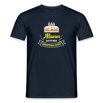 Maurer Geburtstag Betonbauer Geburtstagsgeschenk - Männer T-Shirt - Navy - Vorne - AI Model Male 178 light (178cm)