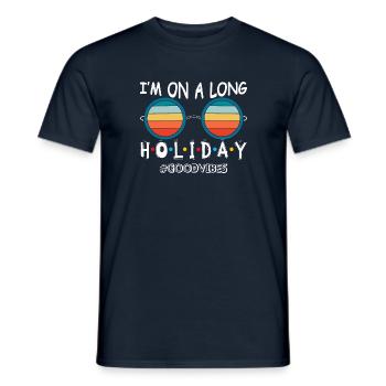 Je suis en vacances - T-shirt homme - marine - Devant - AI Model Male 178 light (178cm)